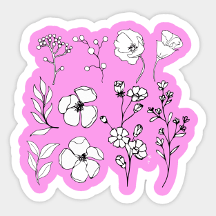 Abstract flowers Sticker